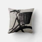 詩的シルエットシックフランスのバイクヴィンテージアート クッション (裏面)