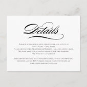 詩的スクリプト編集可能カラーエンクロージャカード ポストカード (正面)