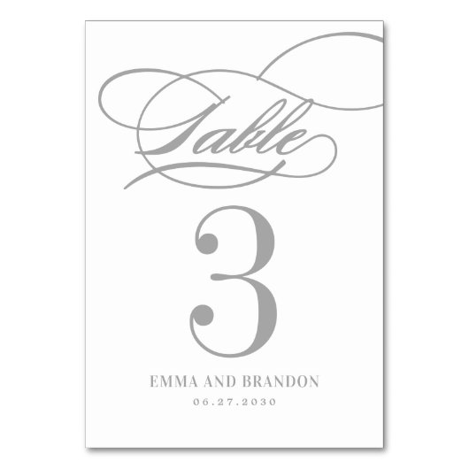 詩的スクリプト編集可能カラーテーブル番号カード テーブルナンバー (正面)