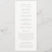 詩的スクリプト編集可能カラー結婚式 プログラム (裏面)