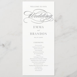 詩的スクリプト編集可能カラー結婚式 プログラム