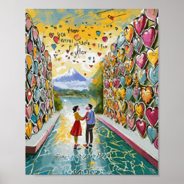 詩的遊な愛の詩の壁 ポスター