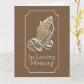 詩祈の悔やみや弔慰を思い出す手 カード (黄色い花)