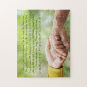 詩祖母おばあちゃん孫感動的 ジグソーパズル (縦)