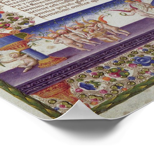 詩篇からライトアップされたページ ポスター (角)