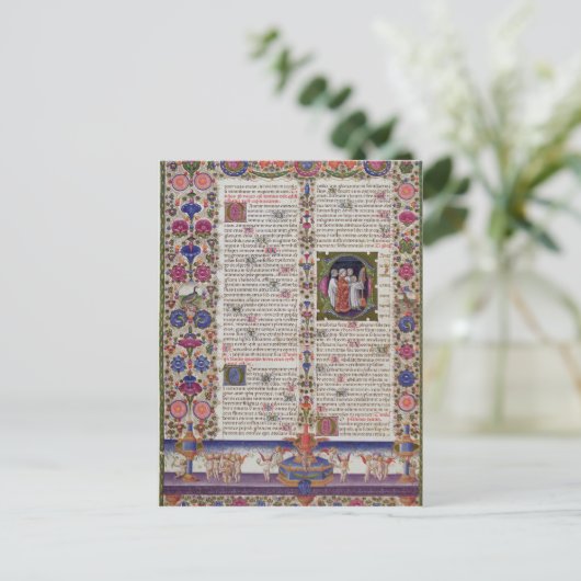 詩篇からライトアップされたページ ポストカード (スタンド正面)