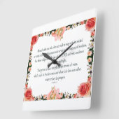 詩篇の一節は、昼と夜の法律に基づき、その果実を産み出す。 スクエア壁時計 (傾斜)