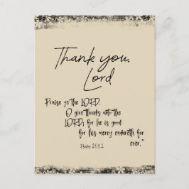 詩篇の聖句で主に感謝する ポストカード