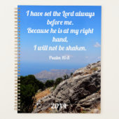 詩篇の聖句の前に主を置いた プランナー手帳 (正面)