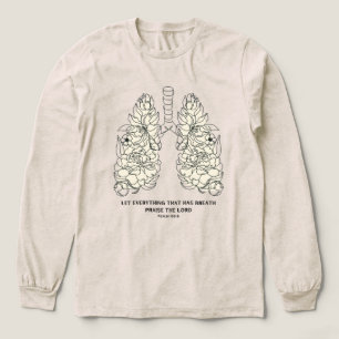 詩篇の花の肺を賛美する トライブレンドTシャツ