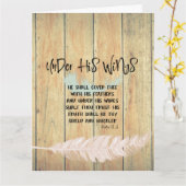 詩篇の詩と彼の翼の引用文の下で カード (黄色い花)