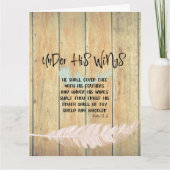 詩篇の詩と彼の翼の引用文の下で カード (正面)