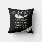 詩篇の詩と彼の翼の引用文の下で クッション (正面)