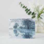 詩篇の雪の木の池の凍っていクリスマス シーズンポストカード (スタンド正面)