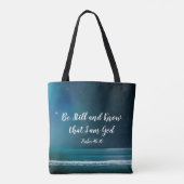 詩篇は今でも私が神であることを知っている トートバッグ (裏面)
