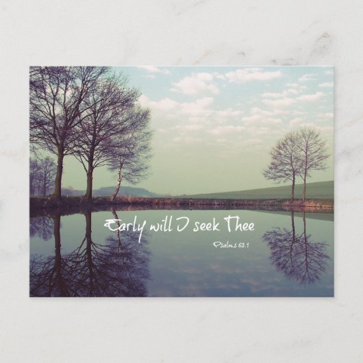 詩篇より早い時間にあなたを求める聖書の言葉 ポストカード (正面)