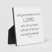 詩篇与え九感謝していよ、主よ。 フォトプラーク (正面)