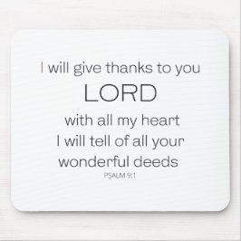詩篇与え九感謝していよ、主よ。 マウスパッド