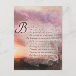 詩篇勇気付けられる ポストカード