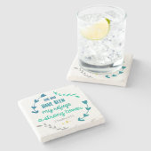 詩篇強い塔のキリスト教聖書の一節のリース ストーンコースター (横)