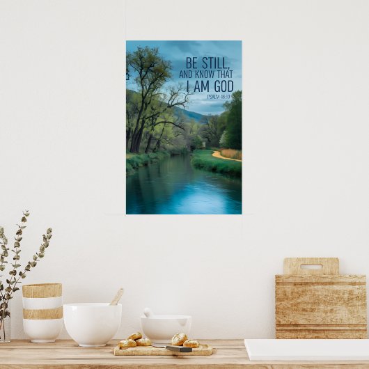 詩篇感動的からの聖書の引用 ポスター (キッチン)