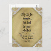 詩篇感動的詩を励まし引用文 ポストカード (正面/裏面)