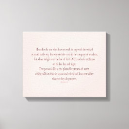 詩篇1は悪人と歩調を合わせていない キャンバスプリント