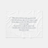 詩篇1は悪人と歩調を合わせていない フリースブランケット (正面(横))