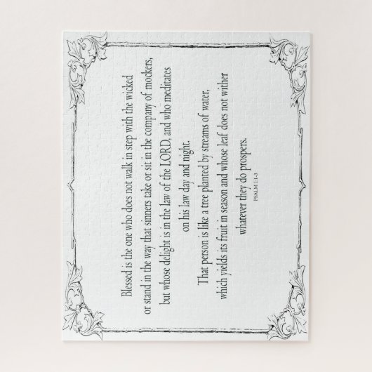 詩篇1は邪悪な者と歩調を合わせていない ジグソーパズル (縦)