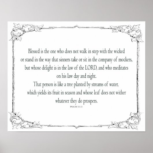 詩篇1は邪悪な者と歩調を合わせていない ポスター (正面)
