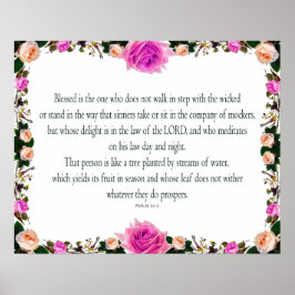 詩篇1は邪悪な者と歩調を合わせていない ポスター