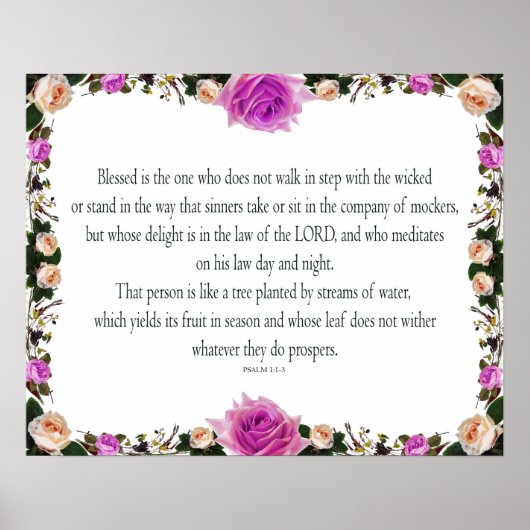 詩篇1は邪悪な者と歩調を合わせていない ポスター (正面)