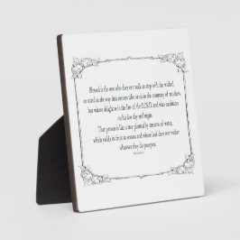 詩篇1アート – 賛美正義とフローラデザイン フォトプラーク