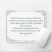 詩篇1アート – 賛美正義とフローラデザイン マウスパッド (マウス)