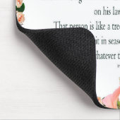 詩篇1アート – 賛美正義とフローラデザイン マウスパッド (コーナー)