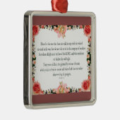 詩篇1アート – 賛美正義とフローラデザイン メタルオーナメント (右)