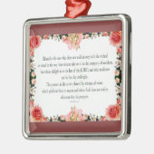 詩篇1アート – 賛美正義とフローラデザイン メタルオーナメント (左)