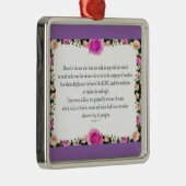 詩篇1アート – 賛美正義とフローラデザイン メタルオーナメント (右)