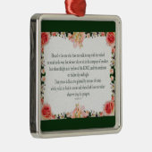 詩篇1アート – 賛美正義とフローラデザイン メタルオーナメント (右)