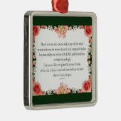 詩篇1アート – 賛美正義とフローラデザイン メタルオーナメント (右)