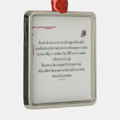 詩篇1アート – 賛美正義とフローラデザイン メタルオーナメント (右)