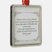 詩篇1アート – 賛美正義とフローラデザイン メタルオーナメント (右)