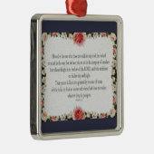 詩篇1アート – 賛美正義とフローラデザイン メタルオーナメント (右)