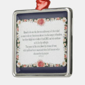 詩篇1アート – 賛美正義とフローラデザイン メタルオーナメント (左)