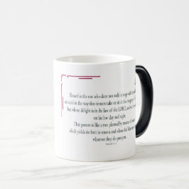 詩篇1アート – 賛美正義とフローラデザイン モーフィングマグカップ