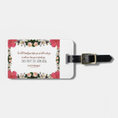 詩篇1アート – 賛美正義とフローラデザイン ラゲッジタグ (正面横)