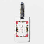 詩篇1アート – 賛美正義とフローラデザイン ラゲッジタグ (裏面縦)