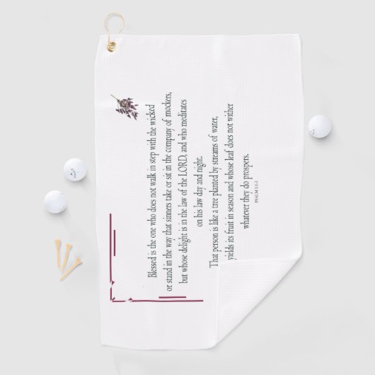 詩篇1章1節から3節ま賛美で、だれが ゴルフタオル (インサイチュ)