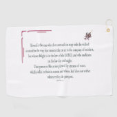 詩篇1章1節から3節ま賛美で、だれが ゴルフタオル (横)