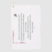 詩篇1章1節から3節ま賛美で、だれが ゴルフタオル (正面)